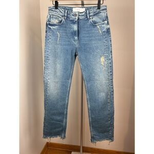 IRO Albury Ripped Distressed Women's Straight Leg Jeans Size 28